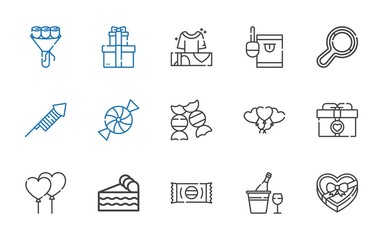 Poster - birthday icons set