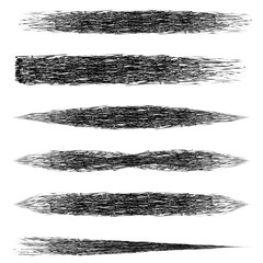 Poster - Set brush mascara, vector makeup brush strokes with a mascara brush strokes template for makeup