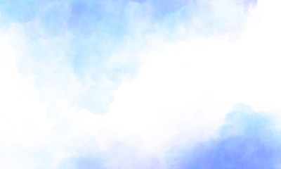 Wall Mural - painting background blue sky with white clouds