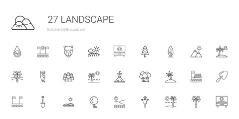 Sticker - landscape icons set