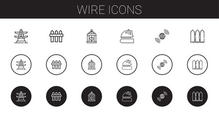 Canvas Print - wire icons set