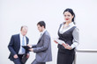 © yurolaitsalbert - business woman with digital tablet. photo with place for text