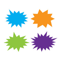 Wall Mural - starburst speech bubbles set. bursting icon. starburst isolated icons set