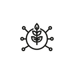 Poster - Agriculture technology line icon