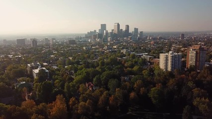 Wall Mural - Aerial view of Denver from city park in Colorado, USA