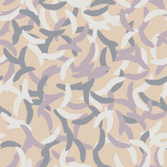 Urban UFO camouflage of various shades of beige, blue, purple and white colors