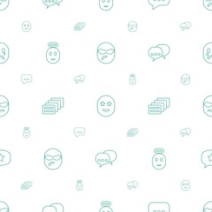 Canvas Print - chat icons pattern seamless white background