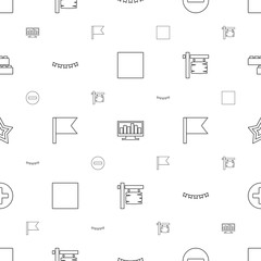 Poster - banner icons pattern seamless white background