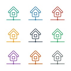 Poster - home icon white background
