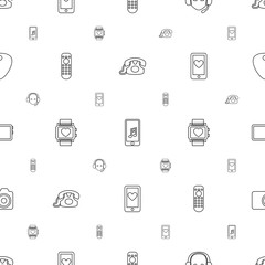 Poster - device icons pattern seamless white background