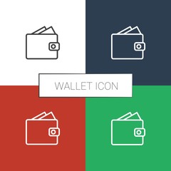 Poster - wallet icon white background