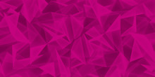 Abstract Crimson Background, Glass Crystals Texture, Many Triangles Pink Wallpaper, Vector Design 