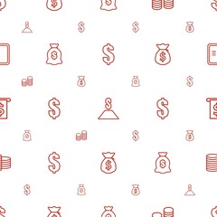 Sticker - wealth icons pattern seamless white background