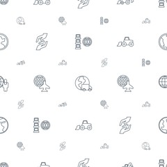 Poster - earth icons pattern seamless white background