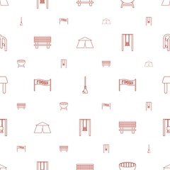 Poster - outdoor icons pattern seamless white background