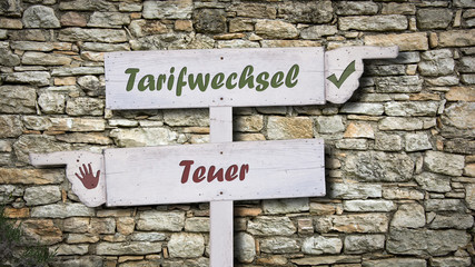 Canvas Print - Schild 378 - Tarifwechsel