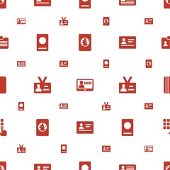 Poster - identification icons pattern seamless white background