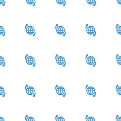 Poster - qround the globe icon pattern seamless white background