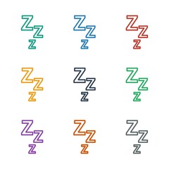 Sticker - zzz icon white background