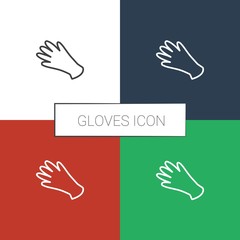 Wall Mural - gloves icon white background