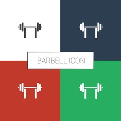 Wall Mural - barbell icon white background