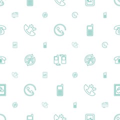 Poster - call icons pattern seamless white background