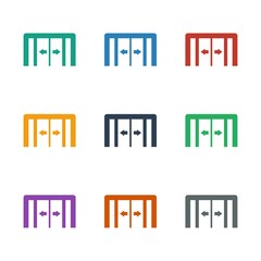 Aufkleber - sliding doors icon white background