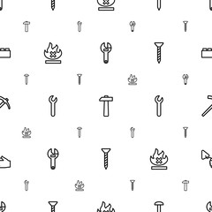 Poster - build icons pattern seamless white background