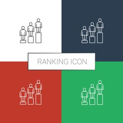 Sticker - ranking icon white background