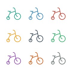 Sticker - child bicycle icon white background