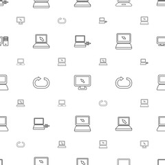 Leinwandbilder - desktop icons pattern seamless white background