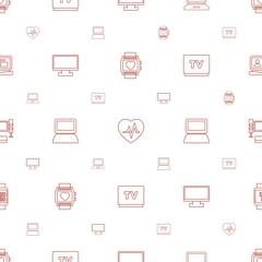 Poster - monitor icons pattern seamless white background