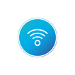 © CarryLove - WIFI simple icon in blue circle. wireless internet icon. Vector illustration isolated on white background.