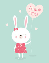 Rabbit Thank You Card Free Stock Photo - Public Domain Pictures