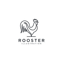 Rooster Arrow Logo Template Design Vector, Emblem, Design Concept, Creative Symbol, Icon Illustration