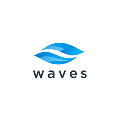 Aufkleber - Water wave symbol and icon Logo Template vector illustration. sea ocean flow blue download