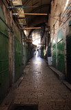 Fototapeta Uliczki - The narrow street in the Old City of Jerusalem