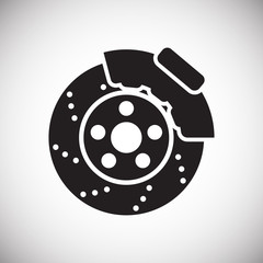 Fototapete - Car brake disc icon on white background for graphic and web design, Modern simple vector sign. Internet concept. Trendy symbol for website design web button or mobile app