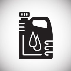 Poster - Car oil icon on white background for graphic and web design, Modern simple vector sign. Internet concept. Trendy symbol for website design web button or mobile app