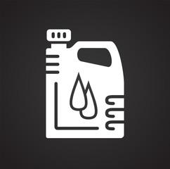 Poster - Car oil icon on black background for graphic and web design, Modern simple vector sign. Internet concept. Trendy symbol for website design web button or mobile app