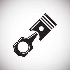 Poster - Engine piston icon on white background for graphic and web design, Modern simple vector sign. Internet concept. Trendy symbol for website design web button or mobile app