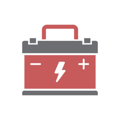 Fototapete - Car battery icon on white background for graphic and web design, Modern simple vector sign. Internet concept. Trendy symbol for website design web button or mobile app