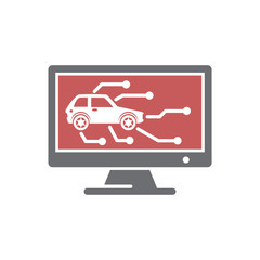 Fototapete - Car service icon on white background for graphic and web design, Modern simple vector sign. Internet concept. Trendy symbol for website design web button or mobile app