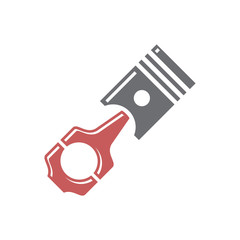 Fototapete - Engine piston icon on white background for graphic and web design, Modern simple vector sign. Internet concept. Trendy symbol for website design web button or mobile app
