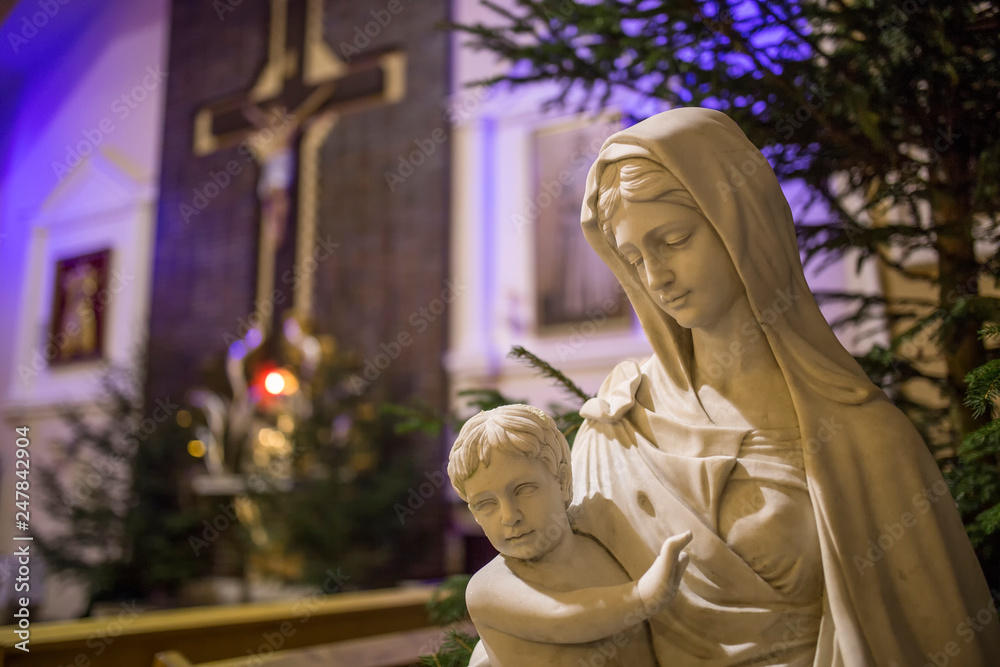 Maryja z dzieciątkiem Jezus, Mary with Jesus,  - obrazy, fototapety, plakaty 