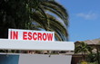 Escrow sign on California home
