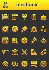 Wall Mural - mechanic icon set