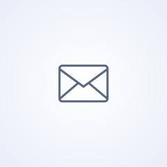 Poster - Mail envelope, vector best gray line icon