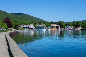 Wall Mural - The town of Lake George New York