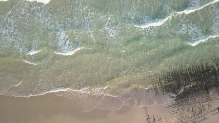 Sticker - vertical aerial view of deserted beach